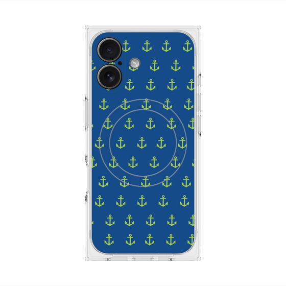 プレミアムスクエアケース with MagSafe［ Anchor - Green ］