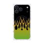 プレミアムスクエアケース with MagSafe［ 炎 - Green ］