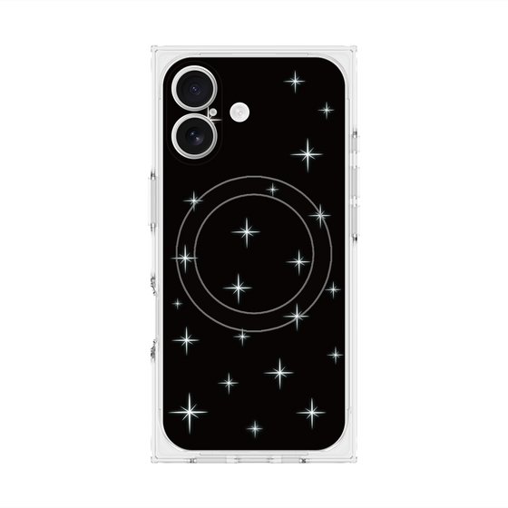 プレミアムスクエアケース with MagSafe［ Glitter - Black ］