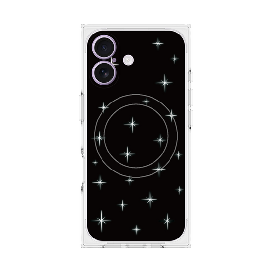 プレミアムスクエアケース with MagSafe［ Glitter - Black ］