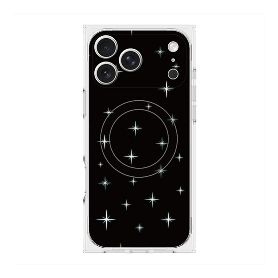 プレミアムスクエアケース with MagSafe［ Glitter - Black ］