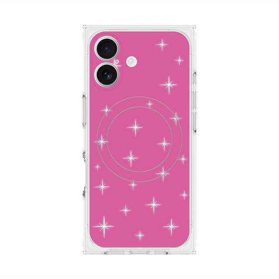 プレミアムスクエアケース with MagSafe［ Glitter - Pink ］