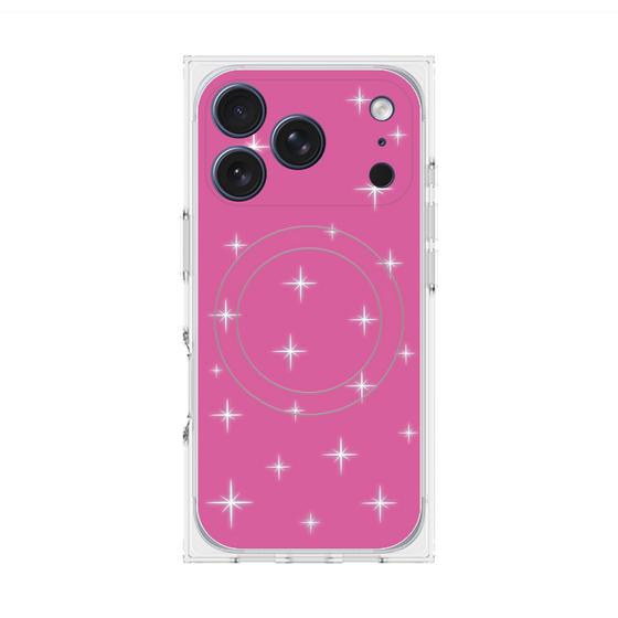 プレミアムスクエアケース with MagSafe［ Glitter - Pink ］