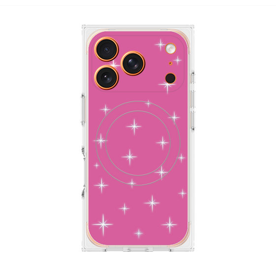 プレミアムスクエアケース with MagSafe［ Glitter - Pink ］