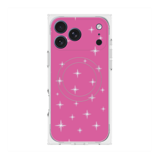プレミアムスクエアケース with MagSafe［ Glitter - Pink ］