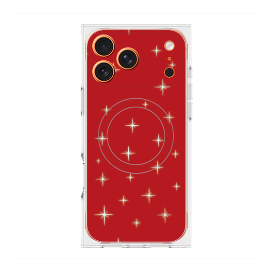 プレミアムスクエアケース with MagSafe［ Glitter - Red ］