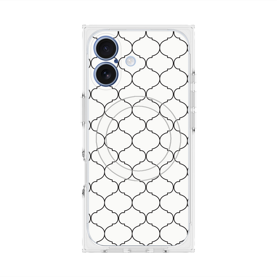 プレミアムスクエアケース with MagSafe［ Moroccan1 -Black ］