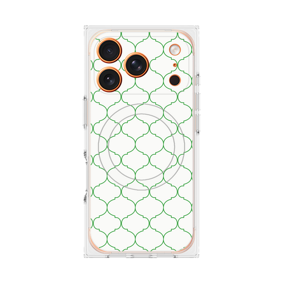 プレミアムスクエアケース with MagSafe［ Moroccan1 -Green ］