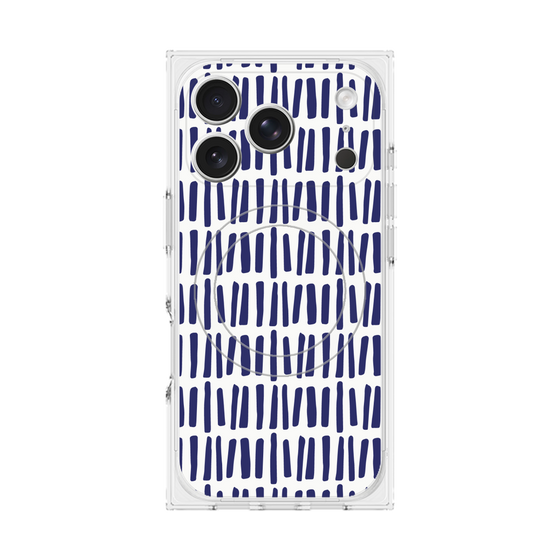 プレミアムスクエアケース with MagSafe［ Nordic - Blue ］
