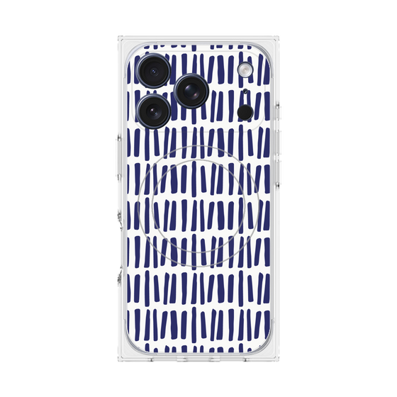 プレミアムスクエアケース with MagSafe［ Nordic - Blue ］