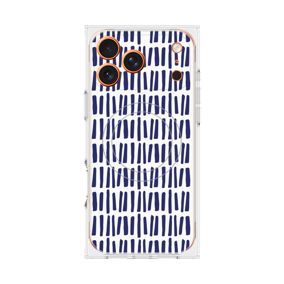 プレミアムスクエアケース with MagSafe［ Nordic - Blue ］