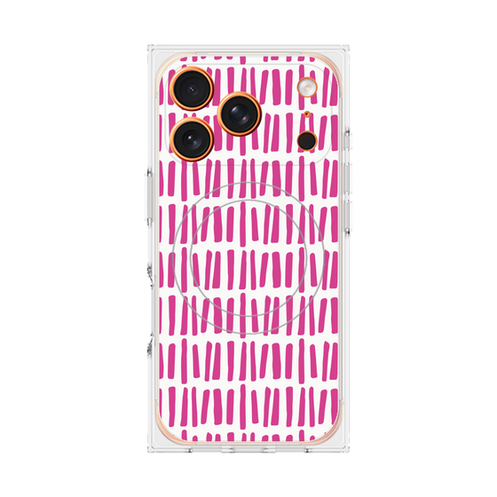 プレミアムスクエアケース with MagSafe［ Nordic - Pink ］