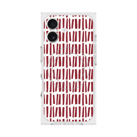 プレミアムスクエアケース with MagSafe［ Nordic - Red ］