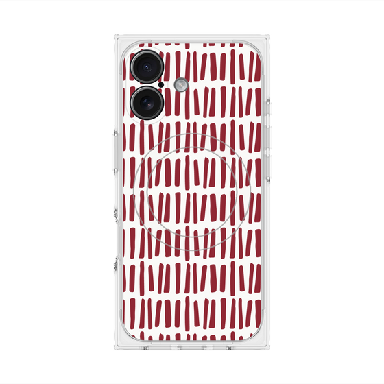 プレミアムスクエアケース with MagSafe［ Nordic - Red ］