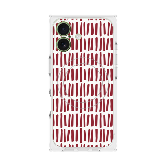 プレミアムスクエアケース with MagSafe［ Nordic - Red ］