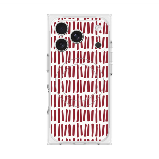 プレミアムスクエアケース with MagSafe［ Nordic - Red ］