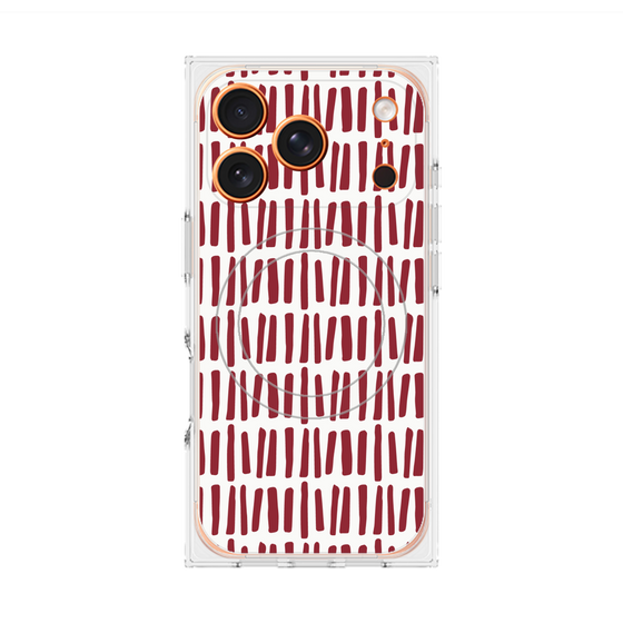 プレミアムスクエアケース with MagSafe［ Nordic - Red ］