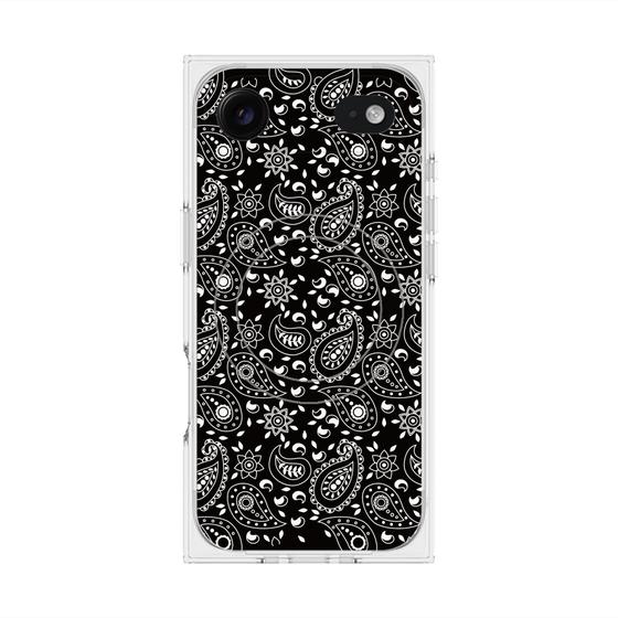 プレミアムスクエアケース with MagSafe［ ペイズリー - Black ］