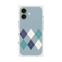 プレミアムスクエアケース with MagSafe［ Nordic Argyle - Blue ］
