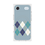 プレミアムスクエアケース with MagSafe［ Nordic Argyle - Blue ］