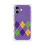 プレミアムスクエアケース with MagSafe［ Nordic Argyle - Purple ］