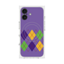プレミアムスクエアケース with MagSafe［ Nordic Argyle - Purple ］