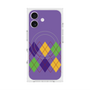 プレミアムスクエアケース with MagSafe［ Nordic Argyle - Purple ］