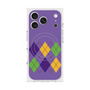 プレミアムスクエアケース with MagSafe［ Nordic Argyle - Purple ］