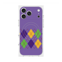 プレミアムスクエアケース with MagSafe［ Nordic Argyle - Purple ］