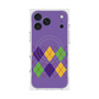 プレミアムスクエアケース with MagSafe［ Nordic Argyle - Purple ］