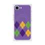 プレミアムスクエアケース with MagSafe［ Nordic Argyle - Purple ］