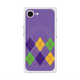 プレミアムスクエアケース with MagSafe［ Nordic Argyle - Purple ］