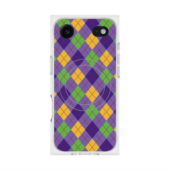 プレミアムスクエアケース with MagSafe［ Argyle - Purple ］