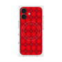 プレミアムスクエアケース with MagSafe［ Argyle - Red ］