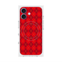 プレミアムスクエアケース with MagSafe［ Argyle - Red ］