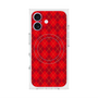 プレミアムスクエアケース with MagSafe［ Argyle - Red ］
