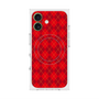 プレミアムスクエアケース with MagSafe［ Argyle - Red ］