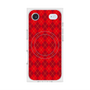 プレミアムスクエアケース with MagSafe［ Argyle - Red ］