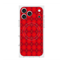 プレミアムスクエアケース with MagSafe［ Argyle - Red ］
