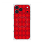 プレミアムスクエアケース with MagSafe［ Argyle - Red ］