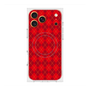 プレミアムスクエアケース with MagSafe［ Argyle - Red ］