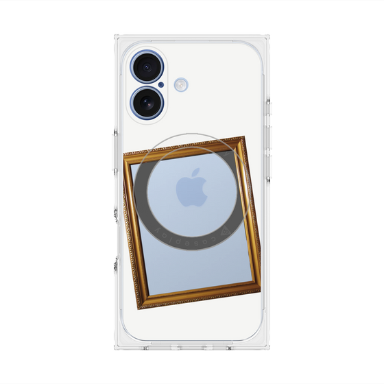 プレミアムスクエアケース with MagSafe［ Photo Frame - White ］