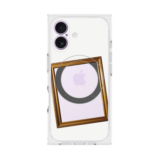 プレミアムスクエアケース with MagSafe［ Photo Frame - White ］