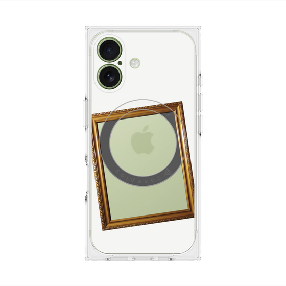 プレミアムスクエアケース with MagSafe［ Photo Frame - White ］