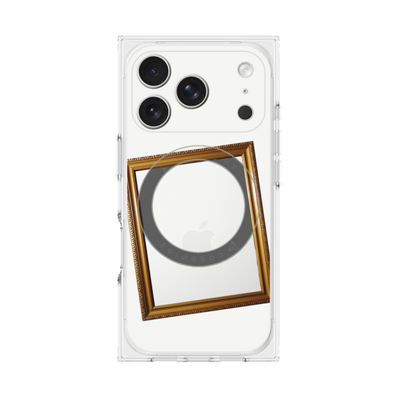 プレミアムスクエアケース with MagSafe［ Photo Frame - White ］