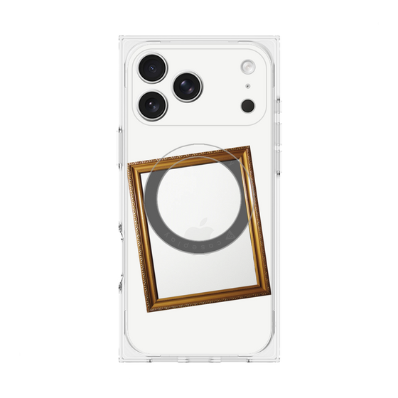 プレミアムスクエアケース with MagSafe［ Photo Frame - White ］