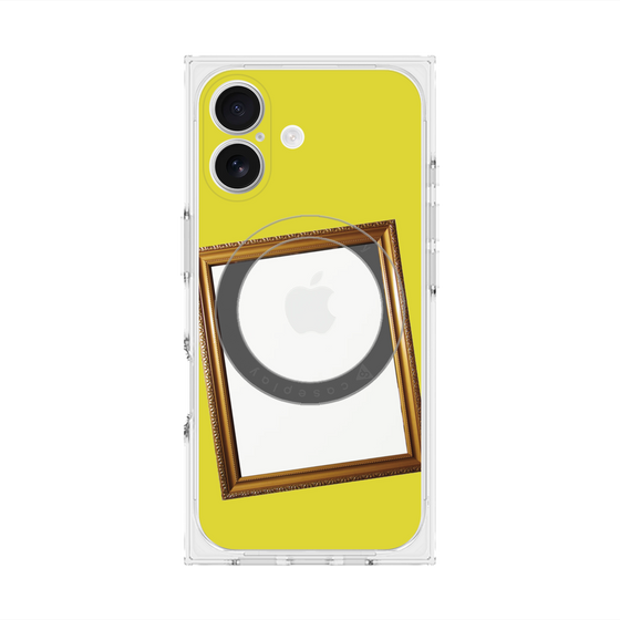 プレミアムスクエアケース with MagSafe［ Photo Frame - Yellow ］