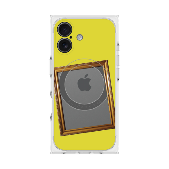 プレミアムスクエアケース with MagSafe［ Photo Frame - Yellow ］