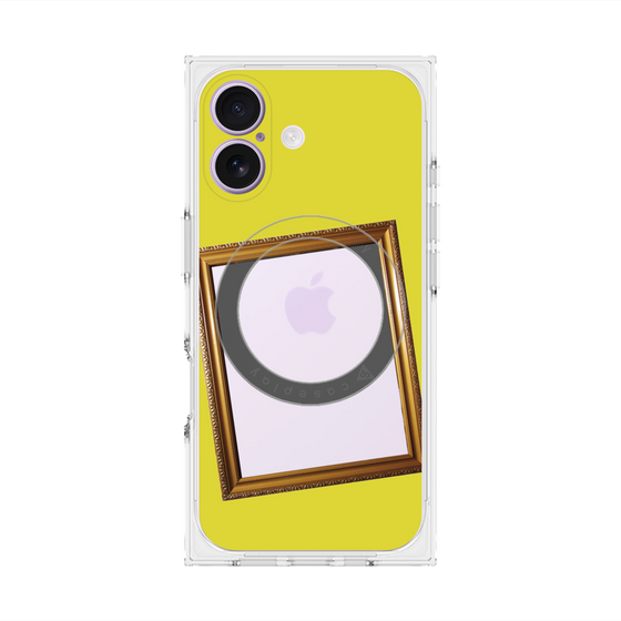 プレミアムスクエアケース with MagSafe［ Photo Frame - Yellow ］