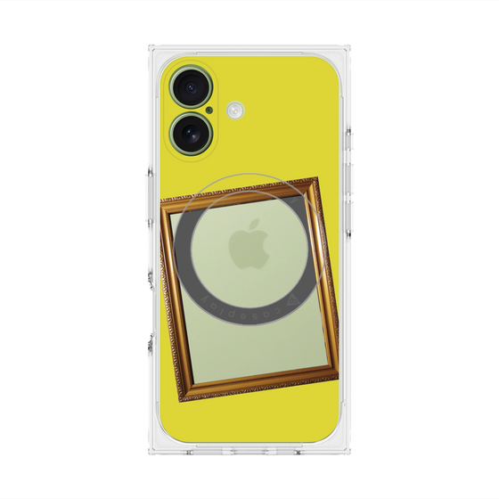 プレミアムスクエアケース with MagSafe［ Photo Frame - Yellow ］